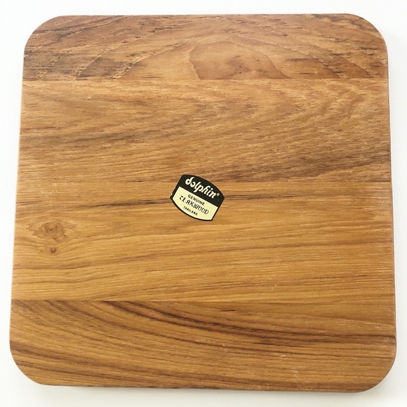 Dolphin Teak 2 Section Cheese Board Serving Tray - Picture 5 of 8